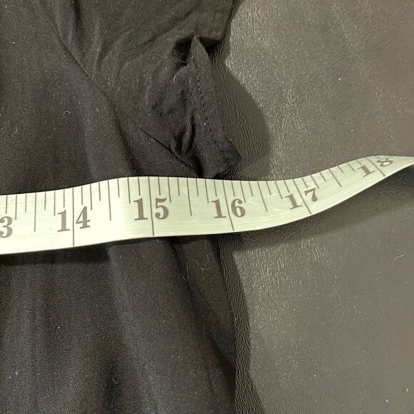 Loft Women's Hi Low Dress Elastic Neckline Maxi Flutter Small Petite SP Black - Picture 9 of 10